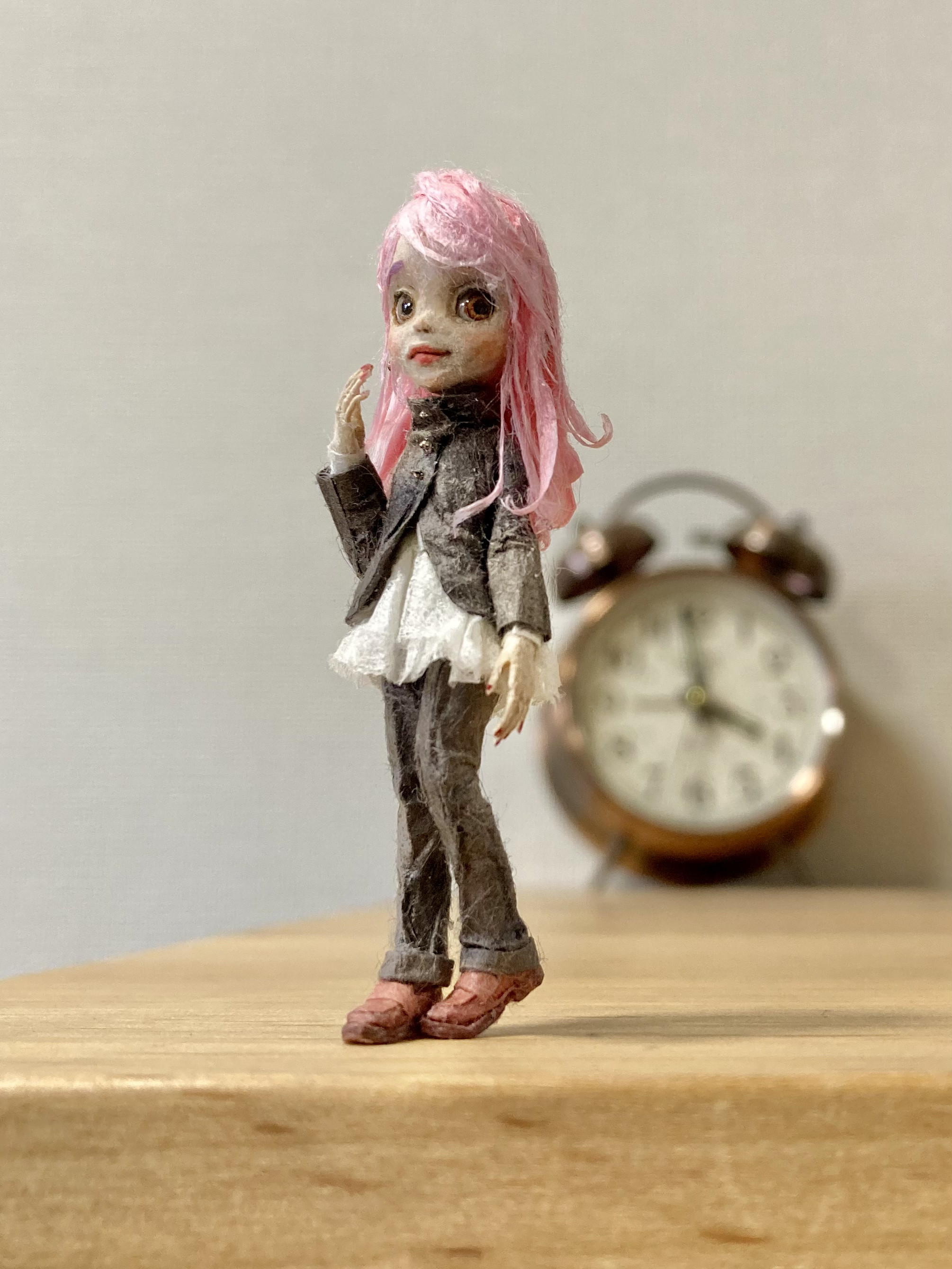 和紙人形 ミニチュアドール PINK! その他置物 のこりじる 通販｜Creema