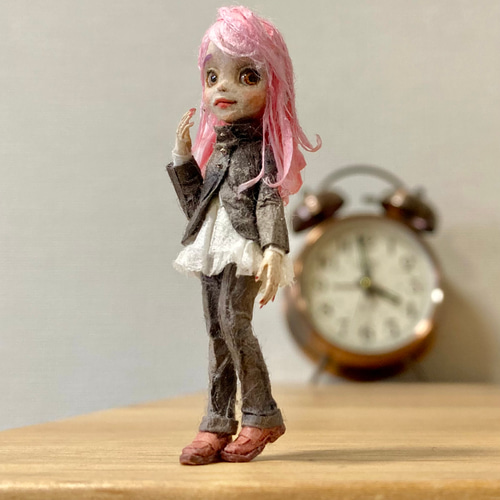 和紙人形 ミニチュアドール PINK! その他置物 のこりじる 通販