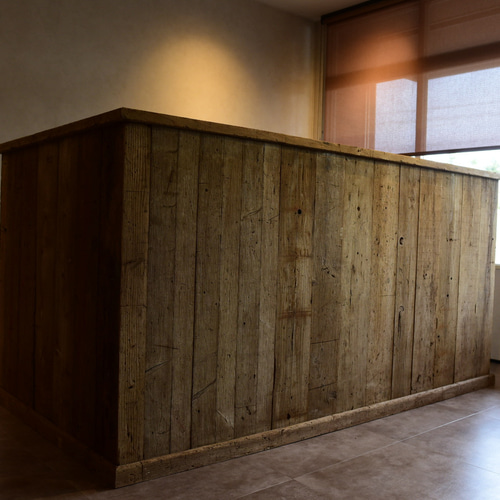 オーダーメイド 古材カウンター 小さいサイズもお得に作れます