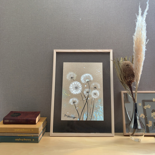 たんぽぽの綿毛 【原画/A4サイズ】 インテリアアート イラスト DENNY