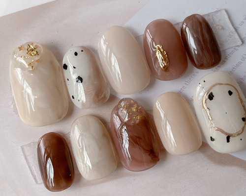 上品ふんわりニュアンスネイル ネイルチップ（つけ爪） Nene 通販