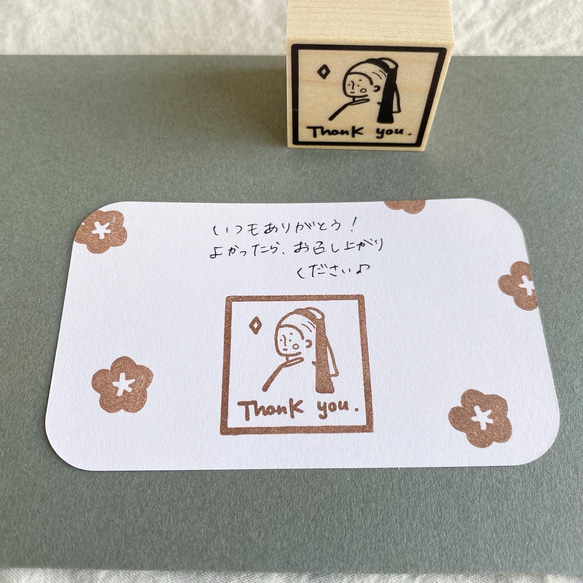 名画の少女〜ありがとうのはんこ〜　美術　スタンプ　ハンコ 6枚目の画像