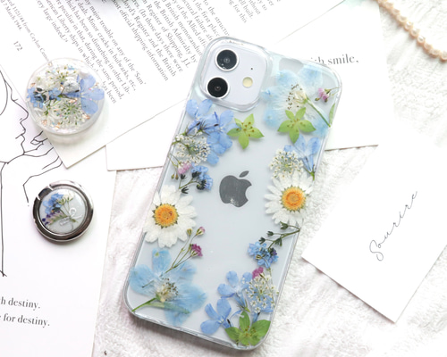 フェアリーボタニカル♡ 押し花スマホケース iPhoneケース Android