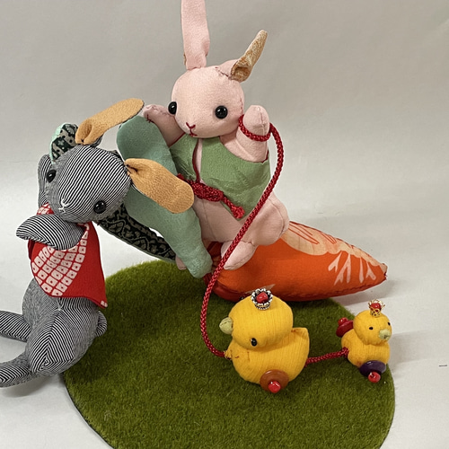 ハンドメイド ウサギとヒヨコのぬいぐるみ 【公式通販】