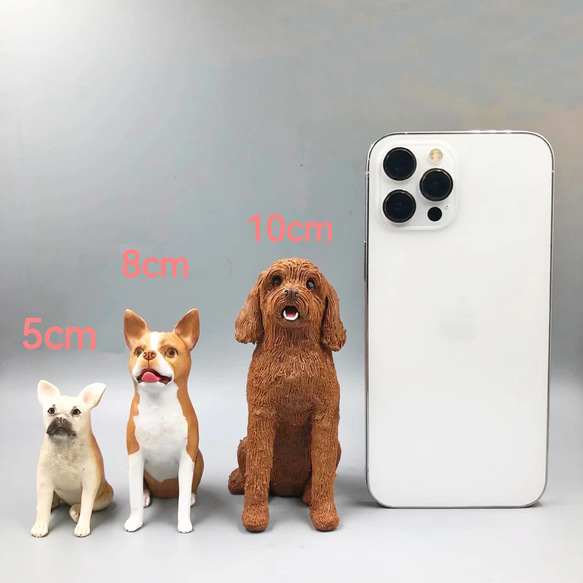 【オーダーメイド】うちの子 愛犬 愛猫 肖像画 3D 写真 似顔絵 人形 フィギュア メモリアル ペットロス ペットの 6枚目の画像