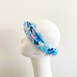 繡球花繡球花頭巾與水彩設計即使在夏天也很酷的天然材料 第6張的照片