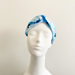 繡球花繡球花頭巾與水彩設計即使在夏天也很酷的天然材料 第4張的照片