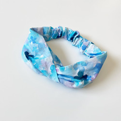 繡球花繡球花頭巾與水彩設計即使在夏天也很酷的天然材料 第2張的照片