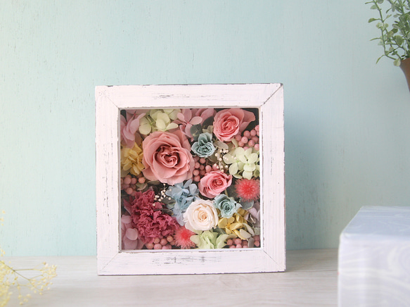 壁掛けフレーム　-pinkrose natural white- 7枚目の画像