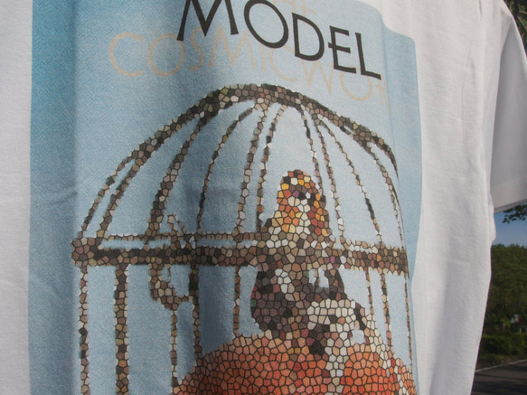 鳥カゴモデルTシャツ　ホワイト　プレゼント　ペア　アウトドア　カワイイ　格好いい　カットソー　オシャレ 3枚目の画像