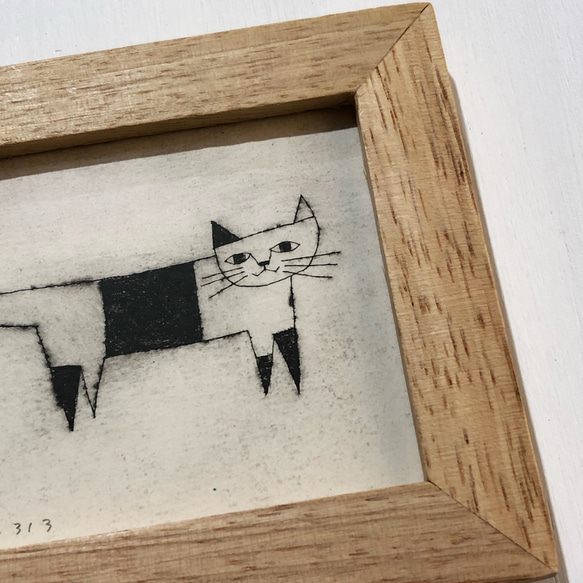 紙版画「市松もよう」/cats_good_friend_cats  仲良しねこのシリーズより 6枚目の画像