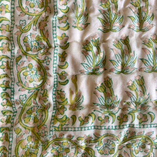 良質インド綿 ブロックプリント ハンドキルトケット 夏布団 その他