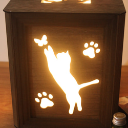 アロマランプ大　キャット-猫　 LEDの灯りで香るランプ　ディフューザーアロマストーンアロマポット 7枚目の画像