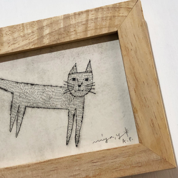 紙版画「やまねこ」/cats_good_friend_cats  仲良しねこのシリーズより 5枚目の画像