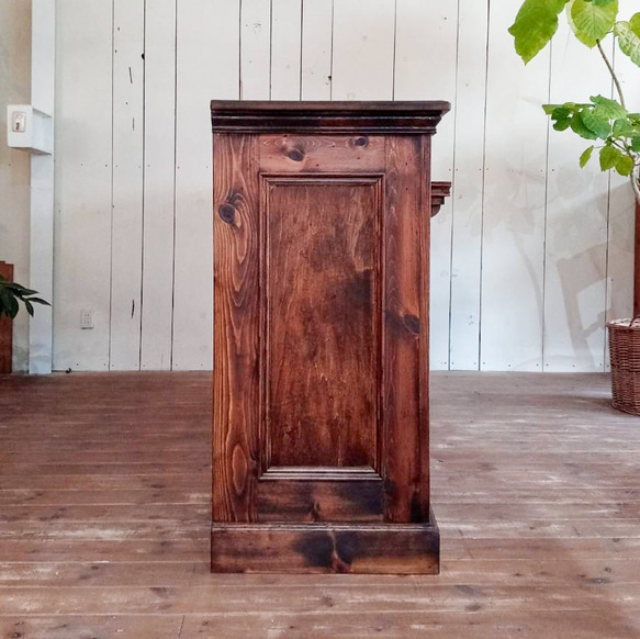 ケーキ屋さん お菓子屋さん 雑貨屋 アンティークカウンター ウッドカウンター レジ台 W1800 オーダーメイド店舗什器 