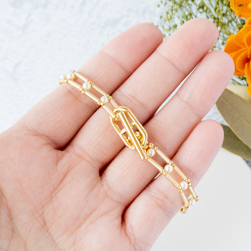 竹モチーフ 18金 K18 ブレスレット バングル セーフティチェーン付 二色の輝き 竹 18金 K18 ブレスレット バングル セーフティチェーン付