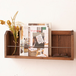 木とアイアン】大人のための絵本ラック 本棚・絵本棚・マガジンラック