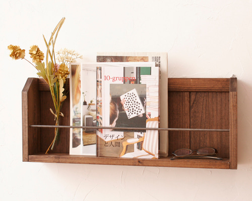 ハンドメイド 絵本棚 マガジンラック 絵本棚／ハンドメイド／本棚／マガジンラック 本棚・絵本棚・マガジン