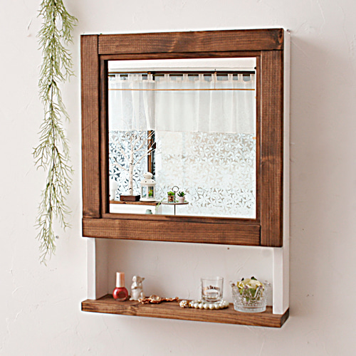 ロンドン 壁掛け鏡 ミラー クラフト雑貨 ☆90年代 手作り雑貨 作家物