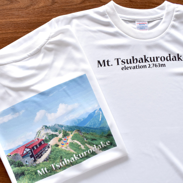 燕岳 燕山荘 バックプリント Tシャツ ドライ 吸水速乾 山 登山 アウトドア 8枚目の画像