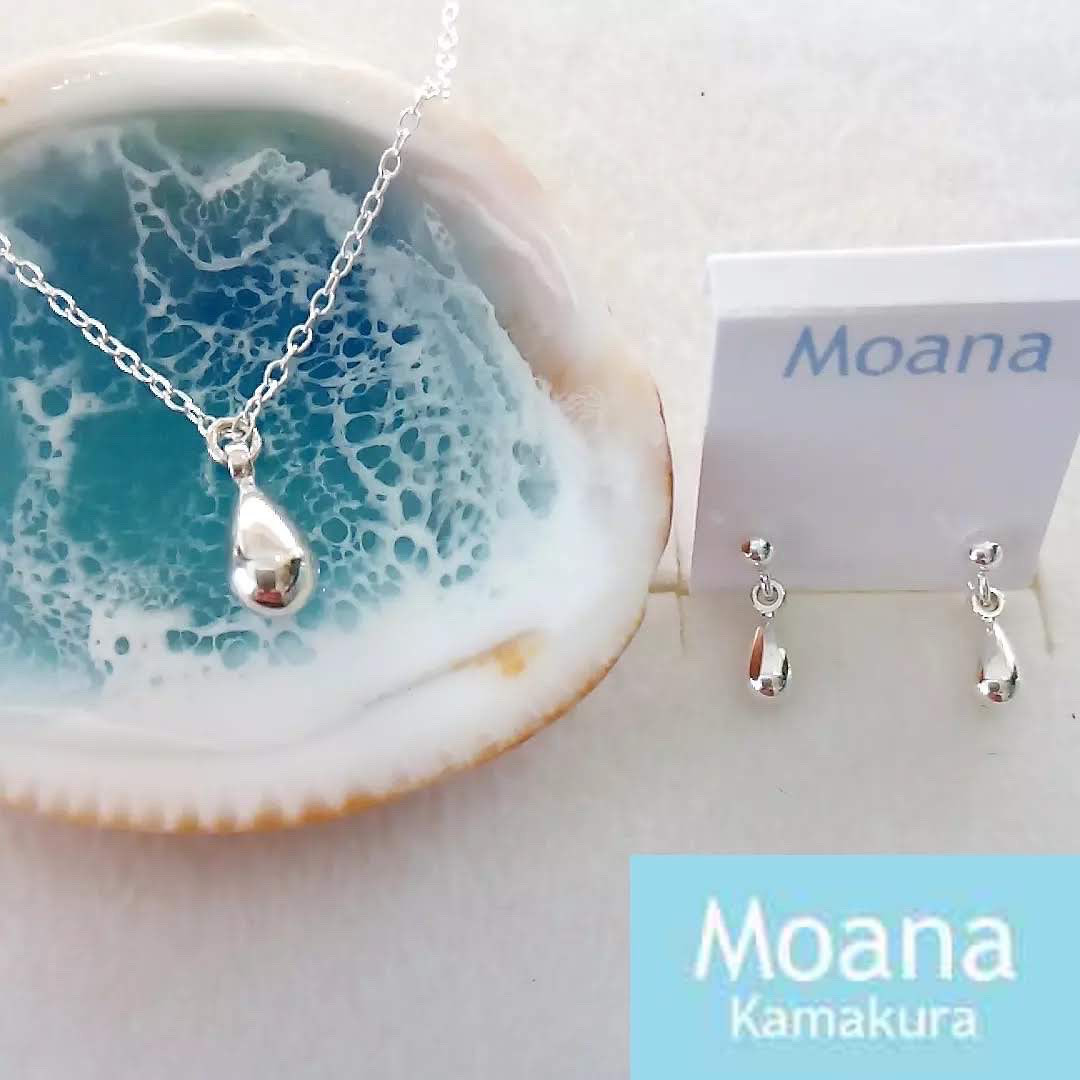 シルバーティアドロップピアスネックレスセット