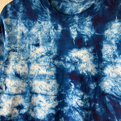 天然藍染　カジュアルTシャツ半袖　男性用 LL 3枚目の画像