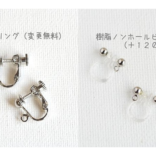 ガラスのメンダコ・ピアス（ブルー） ピアス（フック・チェーン） 工房