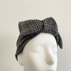 2way 規格♡格倫格子頭巾秋冬羊毛混紡材料 第8張的照片