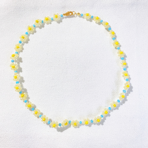 ビーズフラワーネックレス【 39 】