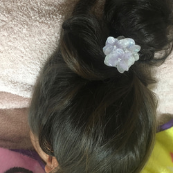 本物紫陽花ヘアゴムパープル 5枚目の画像