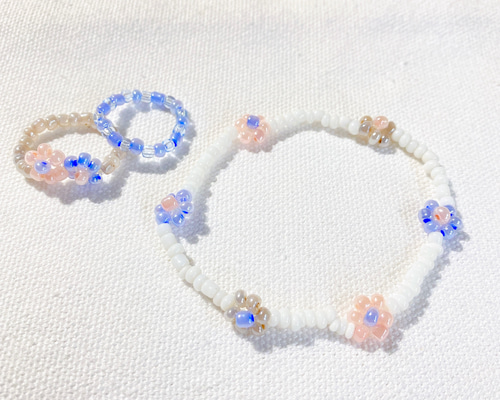 韓国で大人気♡* ビーズブレスレット&リング ビーズバングル 90225400c32767561a262808ad3258