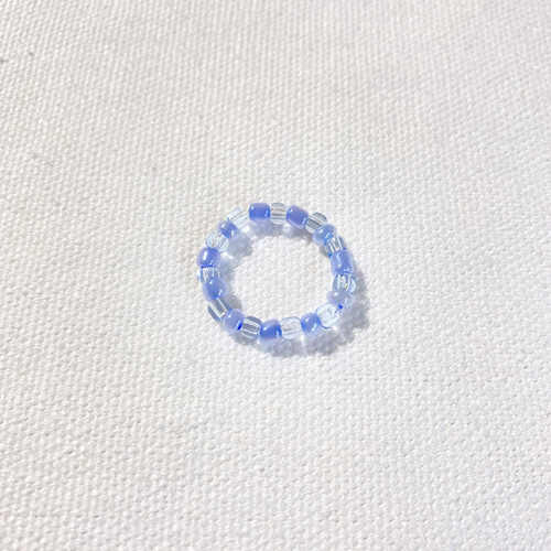 フラワービーズアクセサリー3点セット(ピンク、青) ビーズブレスレット