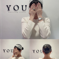 Y.O.U. 優雅的珍珠髮帶-淺灰紗與淺駝色本體 第2張的照片