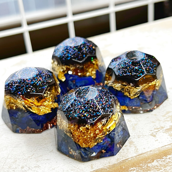 ダイヤドーム型 宇宙ラピス オルゴナイト ラピスラズリ その他置物 毘