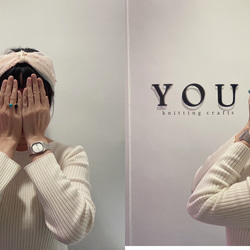 Y.O.U. 優雅的珍珠髮帶-白色紗與黑白本體 第3張的照片