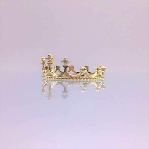 即日発送】クラウンリング 王冠 18金 指輪 ゴールド / K18 YG