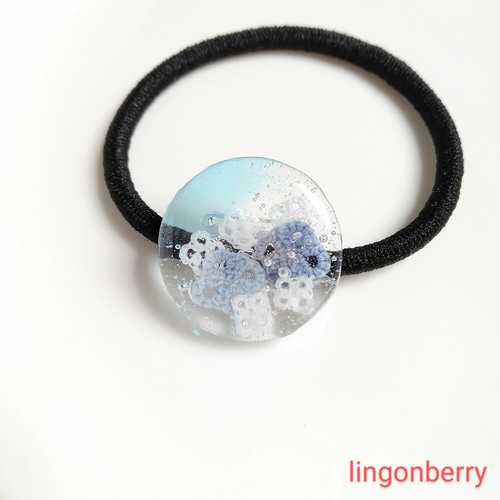 チーターの家族団らんラウンドレジンヘアゴム