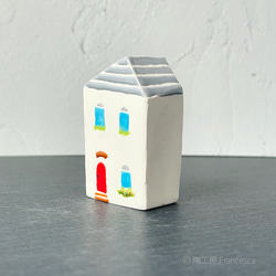 陶のお家のアロマディフューザー：グレーの屋根の家002 2枚目の画像