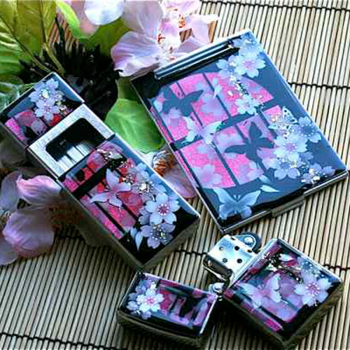 送料無料】匠の技！和柄手鏡「気」和風コンパクトミラー（縦9cm×横4cm