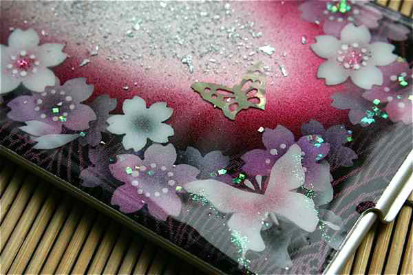 【送料無料】匠の技！和柄手鏡「蹴」和風コンパクトミラー（縦9cm×横4cm）