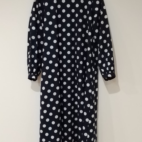 紺色の水玉ワンピース ワンピース graceskt 通販 14067963