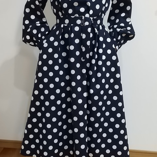 OMEKASI 水玉ワンピース フリーサイズ 美品 befba6f7693f07dffd76ab5f123b07