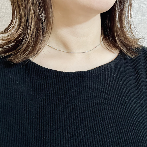 スネークチェーンネックレス シルバー メンズレディース ペア