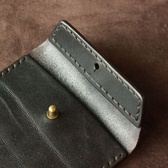【受注製作・手染めカラー】革の封筒　牛ヌメ革 12枚目の画像