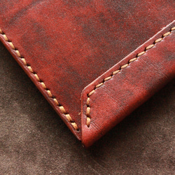 【受注製作・手染めカラー】革の封筒　牛ヌメ革 8枚目の画像