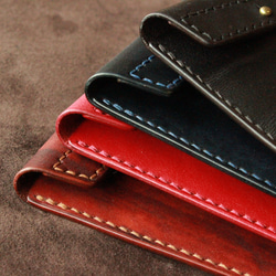 【受注製作・手染めカラー】革の封筒　牛ヌメ革 11枚目の画像