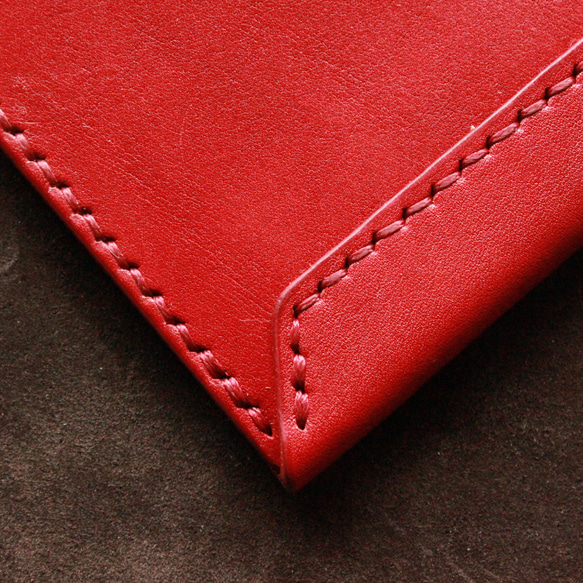 【受注製作・手染めカラー】革の封筒　牛ヌメ革 6枚目の画像
