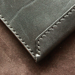 【受注製作・手染めカラー】革の封筒　牛ヌメ革 10枚目の画像