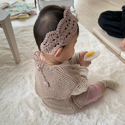 ベビー　ヘアバンド　カチューム　かぎ針編み 2枚目の画像