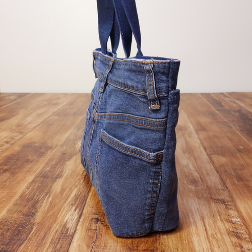 専用　デニムリメイク　トートバッグ　ブラックデニム リメイクデニムトートバッグ ジーンズリメイク RD128 トート